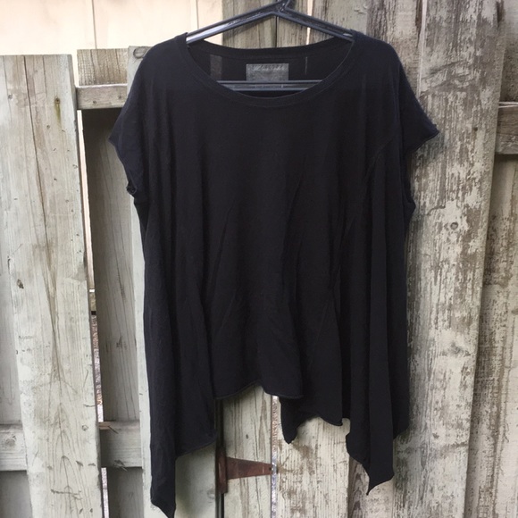All Saints Tops - All Saints black hi lo cotton shirt 6
